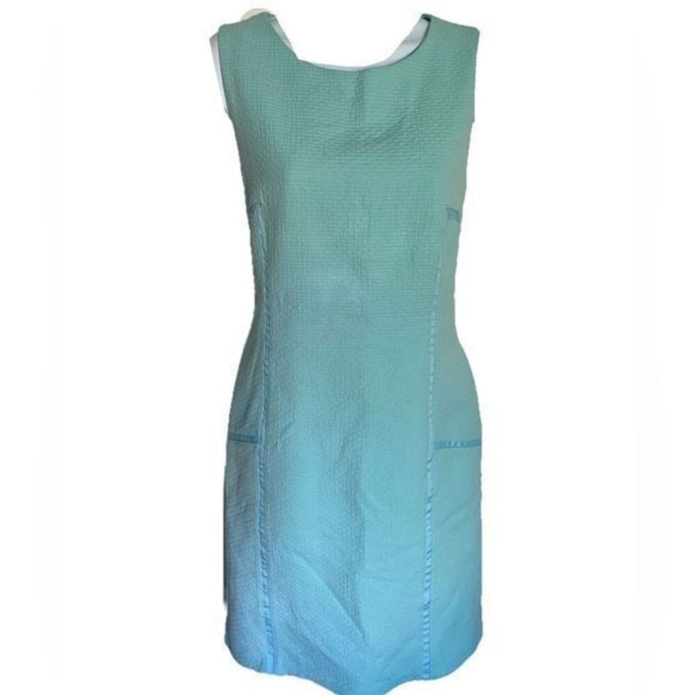 J McLaughlin Dress-6 mint green , cotton blend , sleeveless